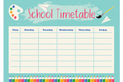 School Timetable for Art Lovers, a Print Template by Soulprint Mercury (Thumbnail 1 of 2)