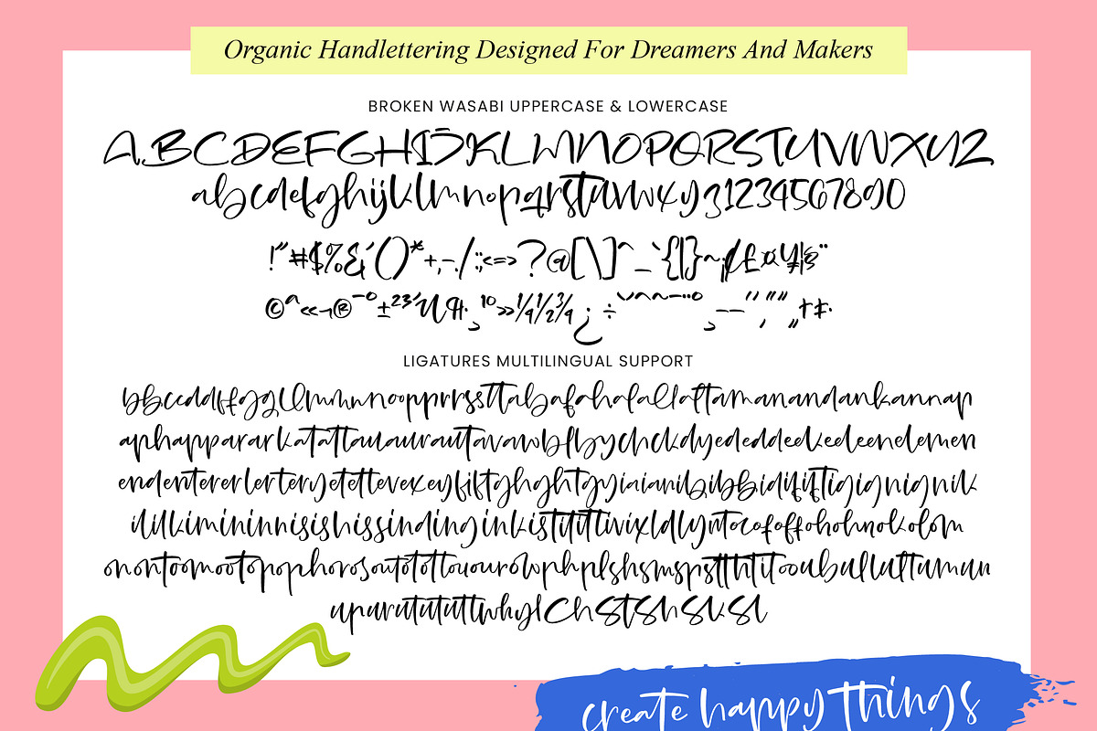 Broken Wasabi Organic Handlettering, a Script Font by stylishtype.co (Photo 14 of 15)