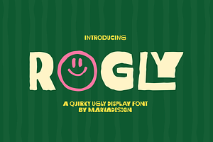 Rogly - Display Font, a Handwritten Font by Marvadesign