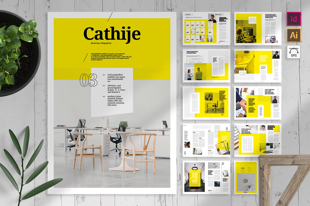 Cathije | Business Magazine Template, a Magazine Template by spidergraph (Photo 1 of 9)