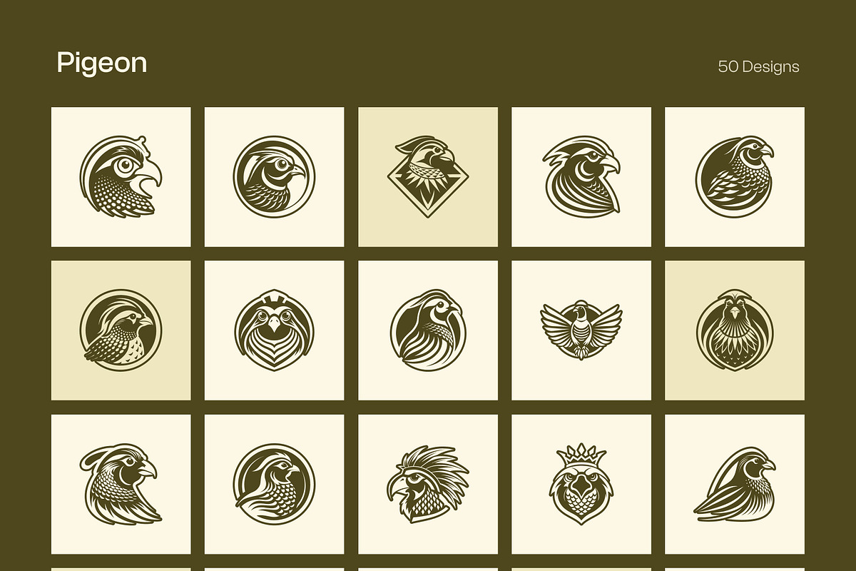 1500 Bird Logo Art Set, a Solid Icon by Creative Stall (Photo 24 of 38)