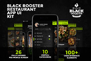 Black Rooster restaurant App ui kit, an UI Kit Template by Sladedesign (Thumbnail 1 of 3)