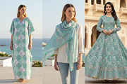 Light Blue Paisley Patterns, a Pattern Graphic by ThaiByGaew (Thumbnail 3 of 3)