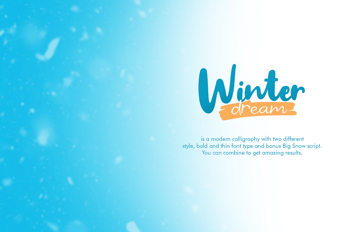 Winter Dream Trio Font preview 2