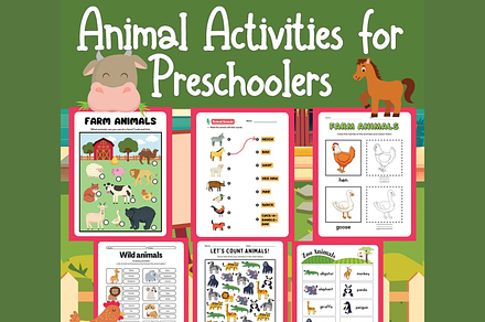 Cute Animals Activities for kids