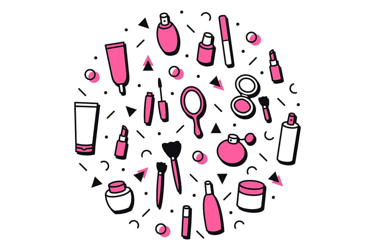 Makeup & Cosmetics Seamless Patterns, a Pattern Graphic by Krolja (Photo 5 of 5)