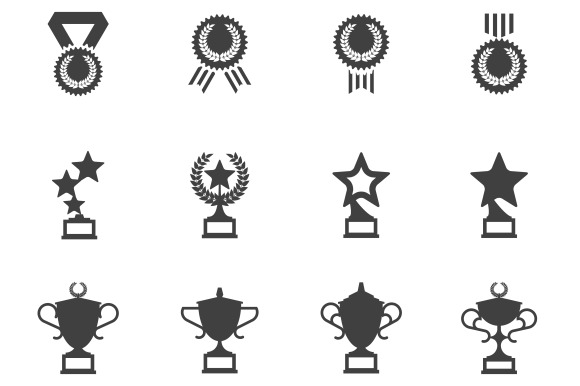 Awards Medals And Cups Icons