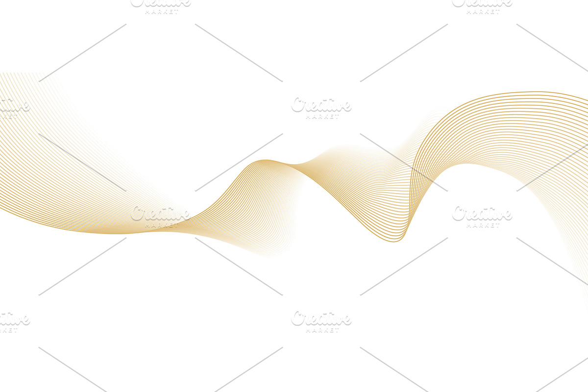 Curly golden swoosh waves, a Texture Illustration by Vector Tradition (Photo 2 of 2)
