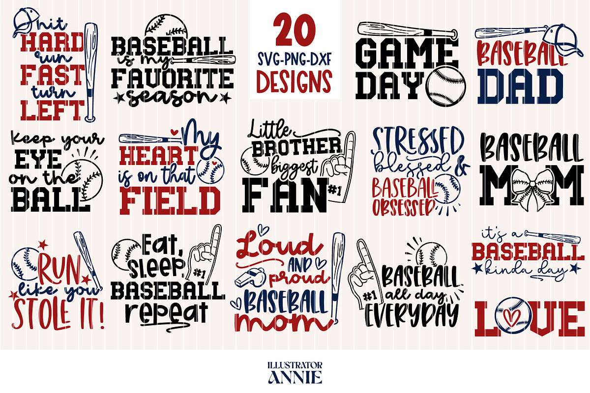 Baseball SVG Quote Bundle - Game Day, an Object Graphic by IllustratorAnnie (Photo 1 of 8)