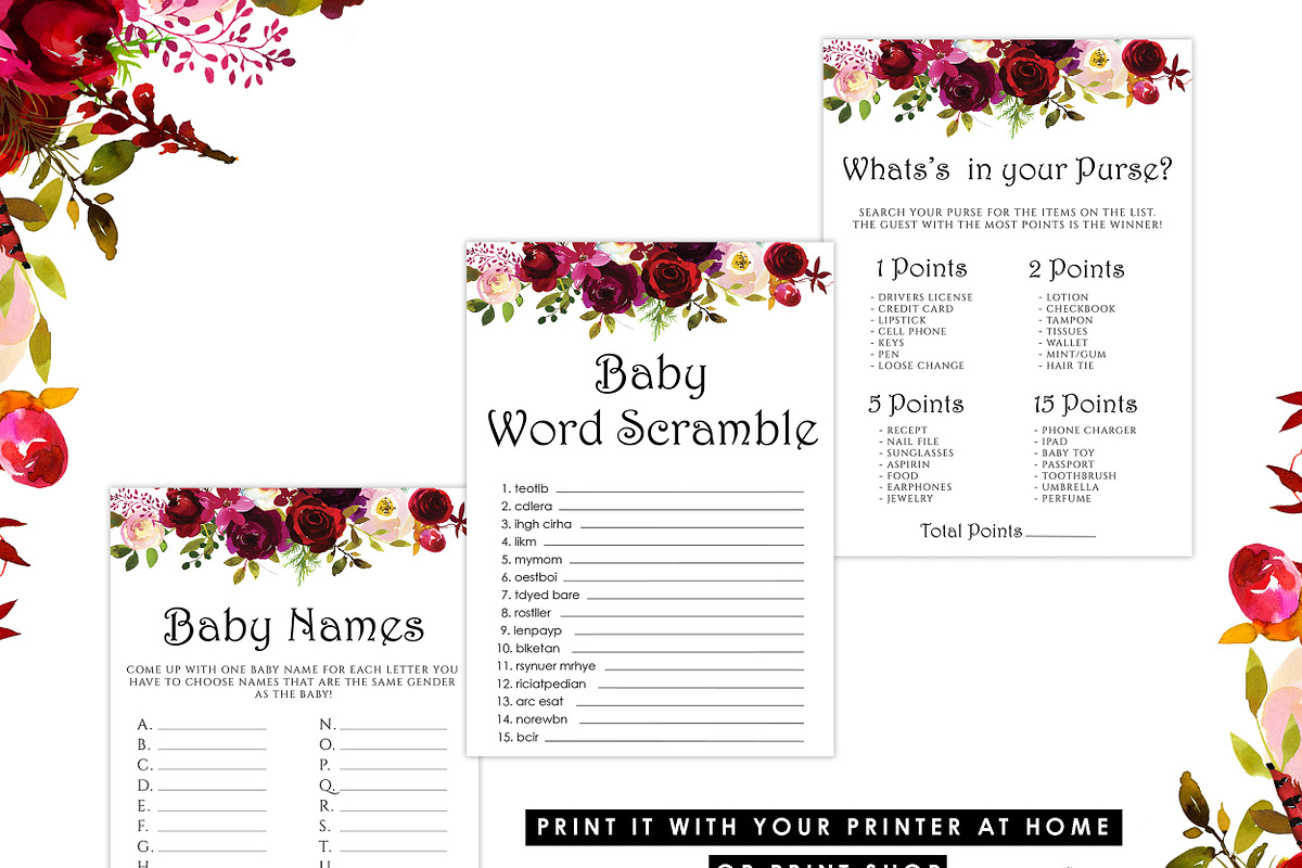 Printable Baby Shower Games, a Graphic by Wow Designs (Photo 4 of 5)