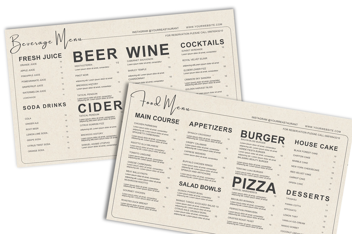 Food & Drink Menu Template, a Templates & Theme by iloveTemplate (Photo 2 of 7)