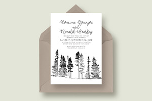 Forest Drawing Wedding Suite