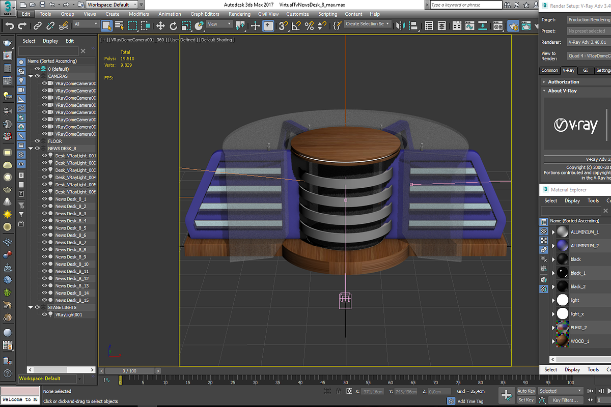 TV Studio News Desk 8, a Furniture 3D Model by akerStudio (Photo 12 of 13)