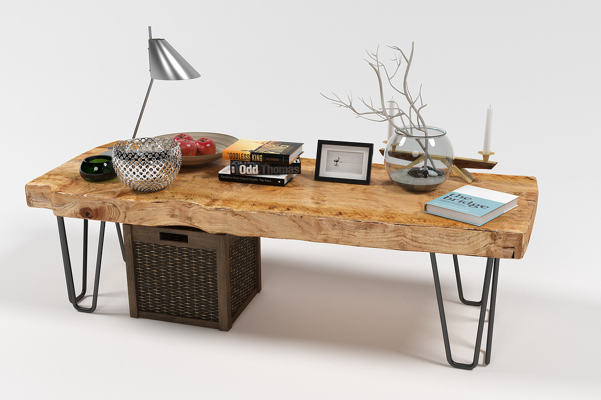 Slab coffee table, a Furniture 3D Model by inDahouze (Photo 1 of 8)