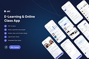 E-Learning & Online Class App UI Kit, an UI Kit Template by arcdigitalagencyltd (Thumbnail 2 of 18)