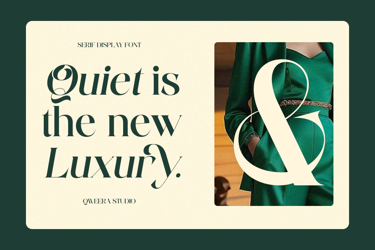 Qorvella - Modern Elegant Luxury, a Serif Font by Qweera Studio (Photo 4 of 12)