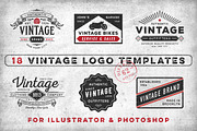 VINTAGE LOGO TEMPLATES vol 1, a Branding & Logo Template by DISTRICT 62 STUDIO (Thumbnail 1 of 8)