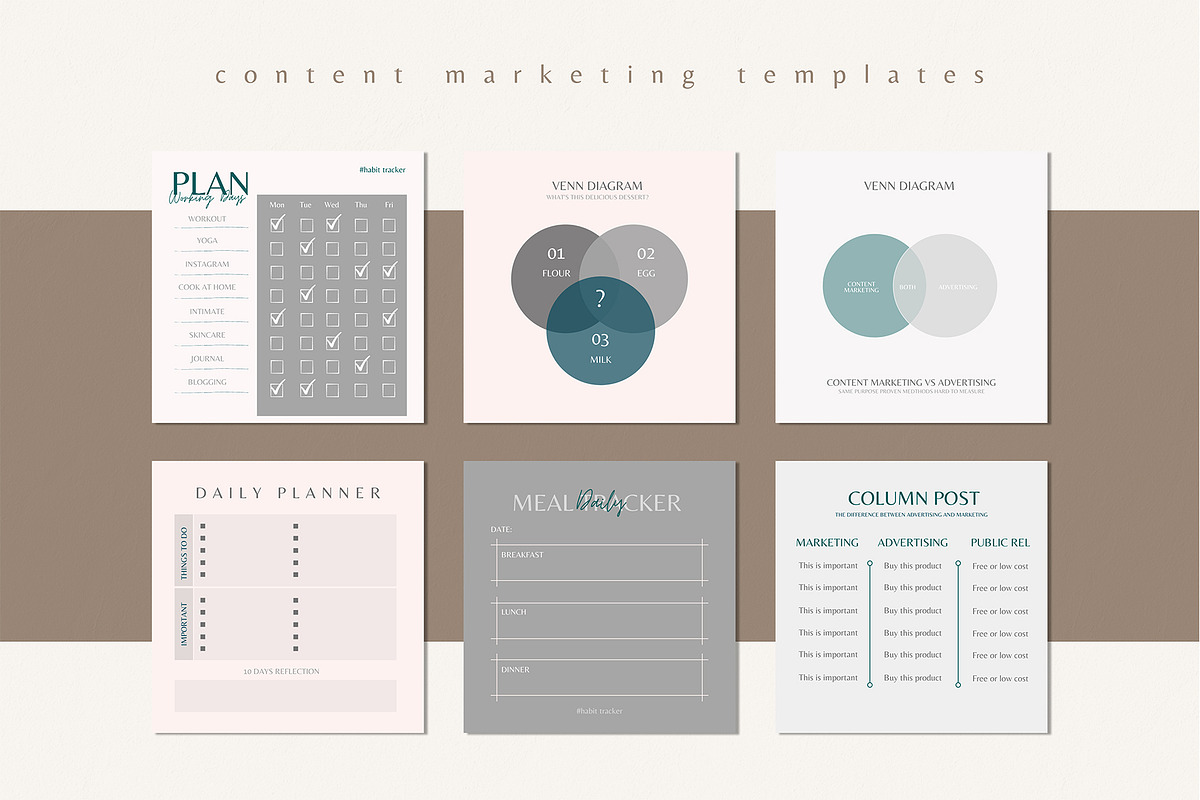 Content Marketing Template CANVA, a Social Media Template by goodesign (Photo 4 of 23)