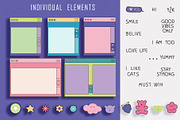 Y2K nostalgia patterns & elements, an Illustration by brialinas (Thumbnail 2 of 10)
