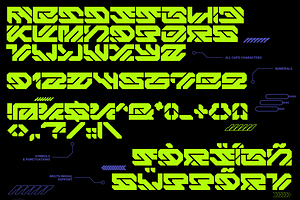 Aero Flux Modern Cyber Mecha Font