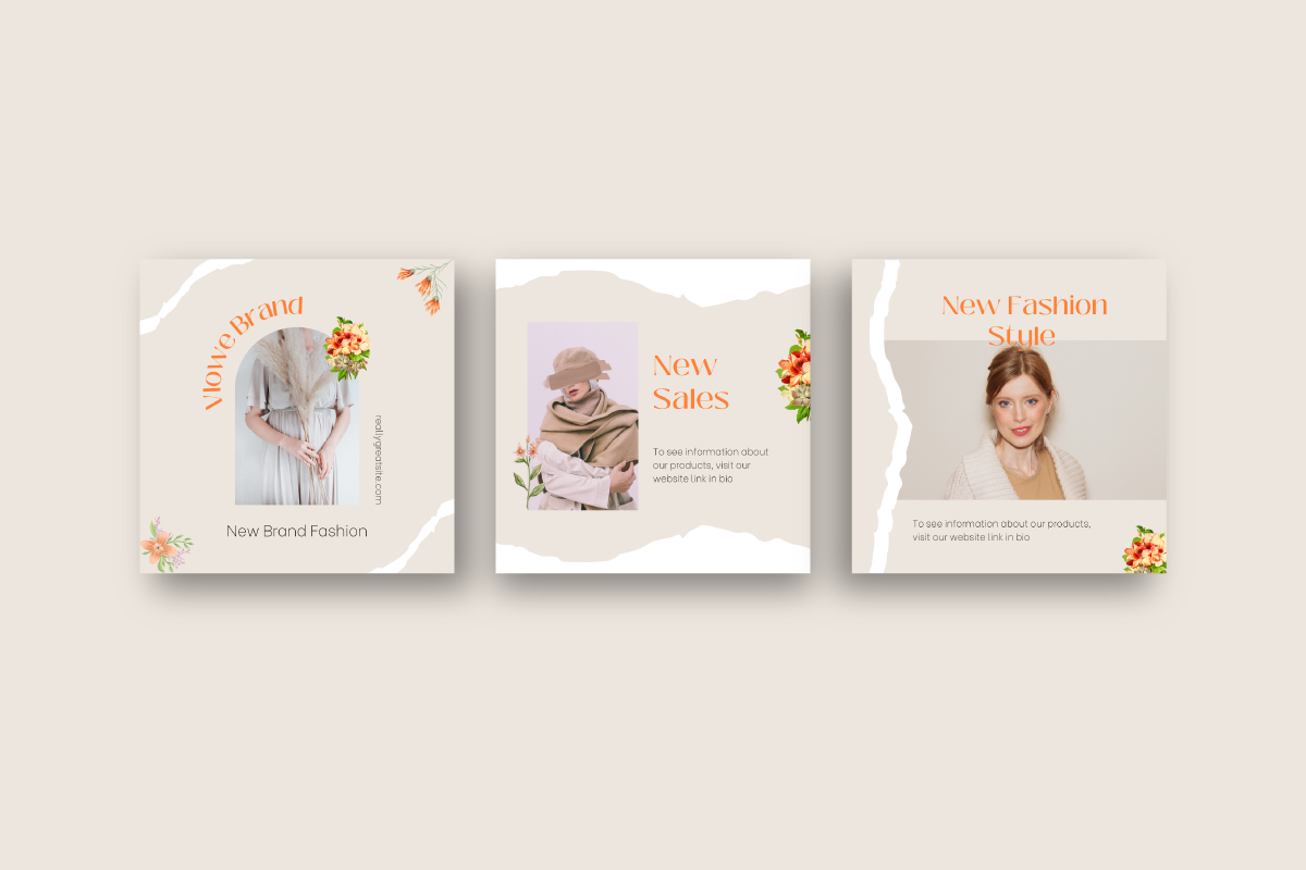 Vlowe Fashion - Canva Instagram, a Social Media Template by Inkofert (Photo 3 of 11)