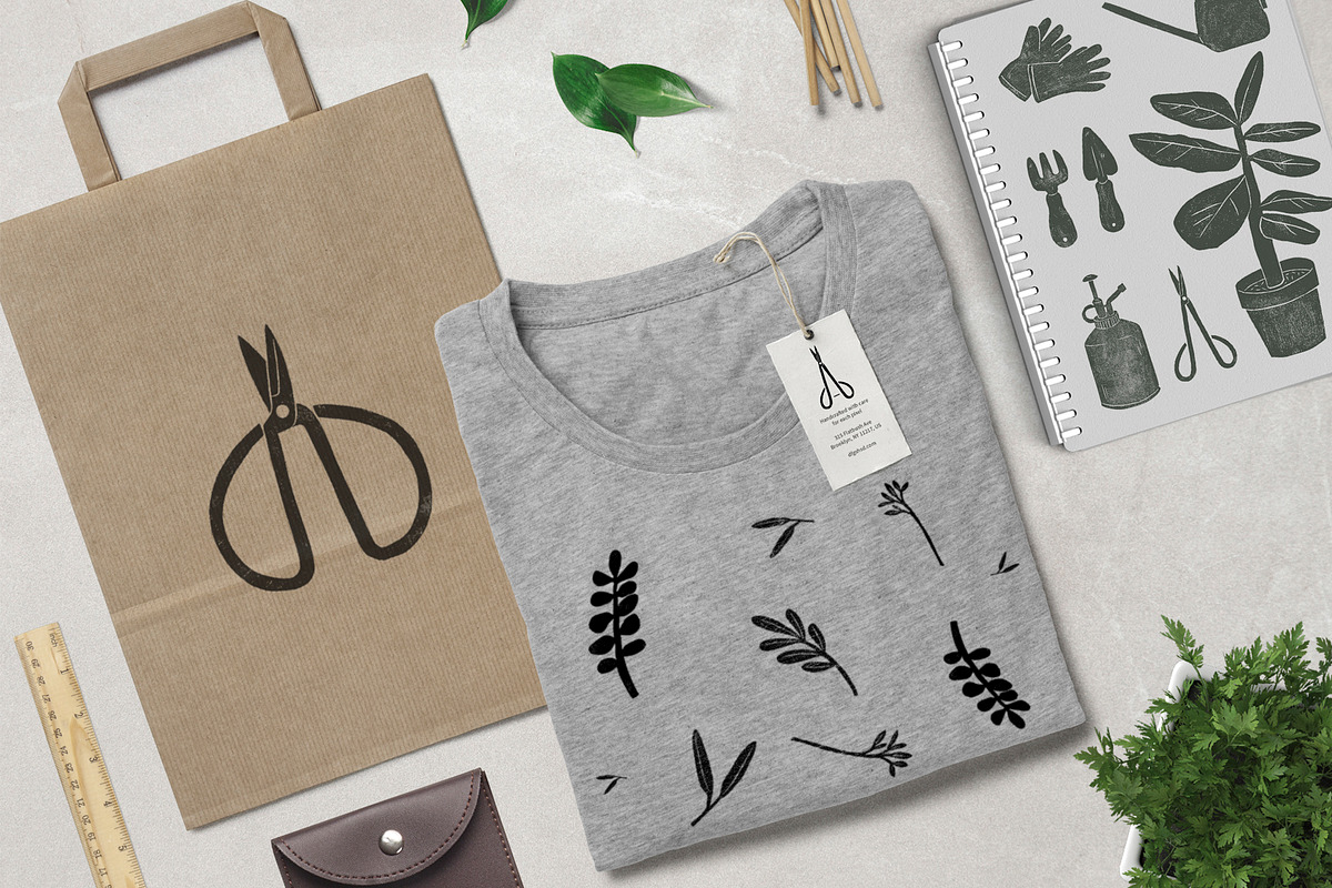 23 STYLISH GARDEN TOOLS, a Texture Illustration by Mii Lab (Photo 6 of 10)