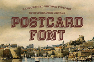 Striped Shadow Vintage Typeface