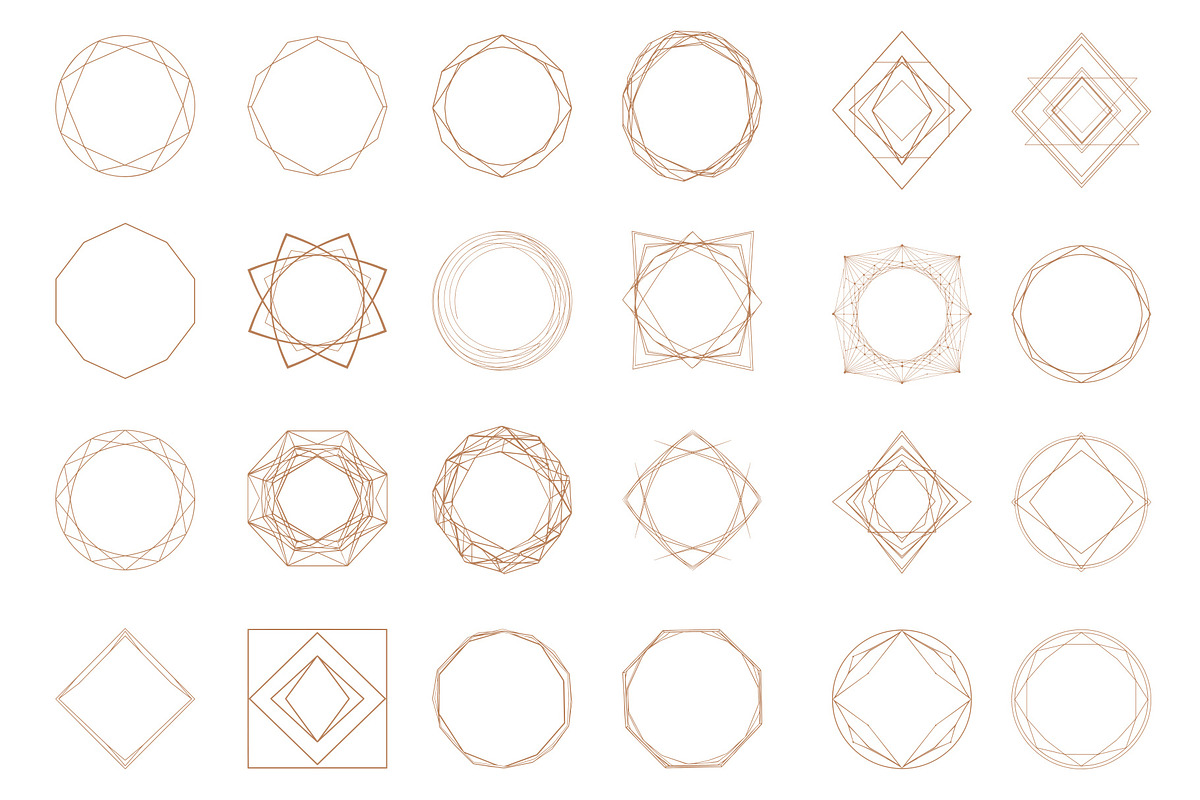 64 Geometric Abstract Frames, a Graphic by Graphicsfuel (Photo 3 of 8)