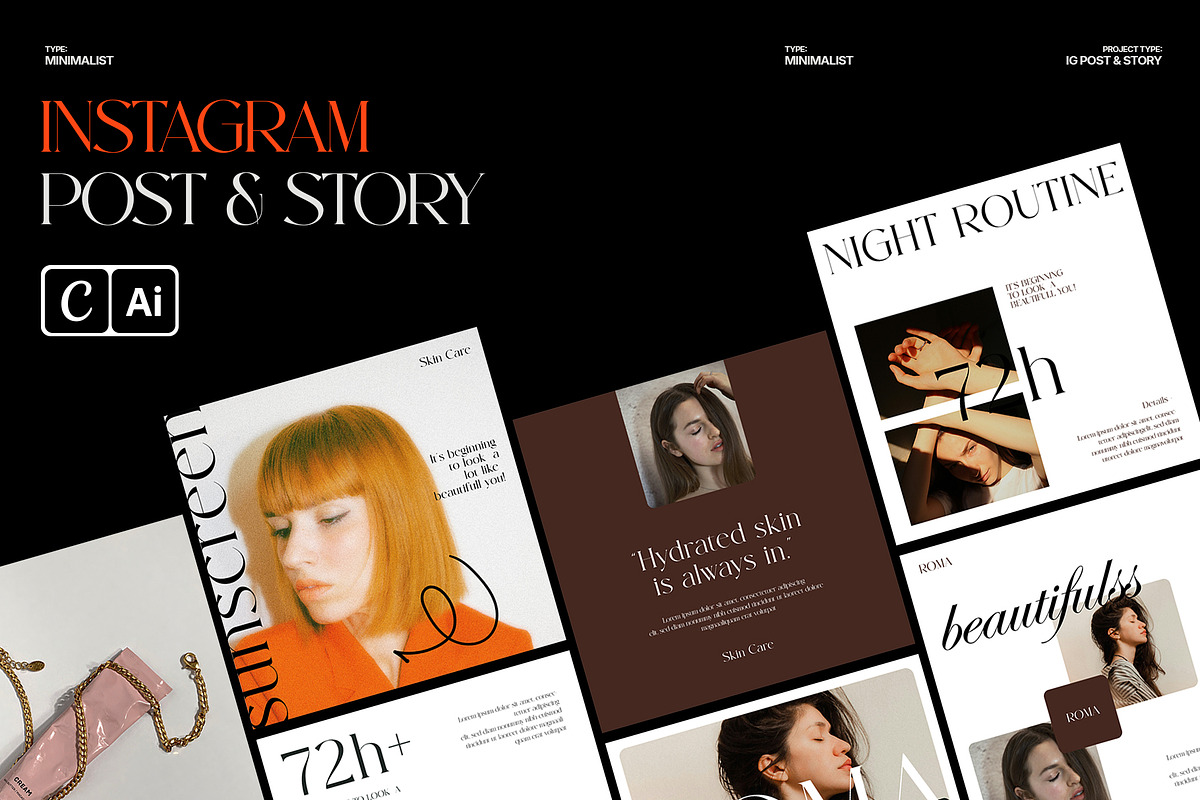 ROMA | Instagram Post & Story, a Social Media Template by Templeste (Photo 1 of 7)