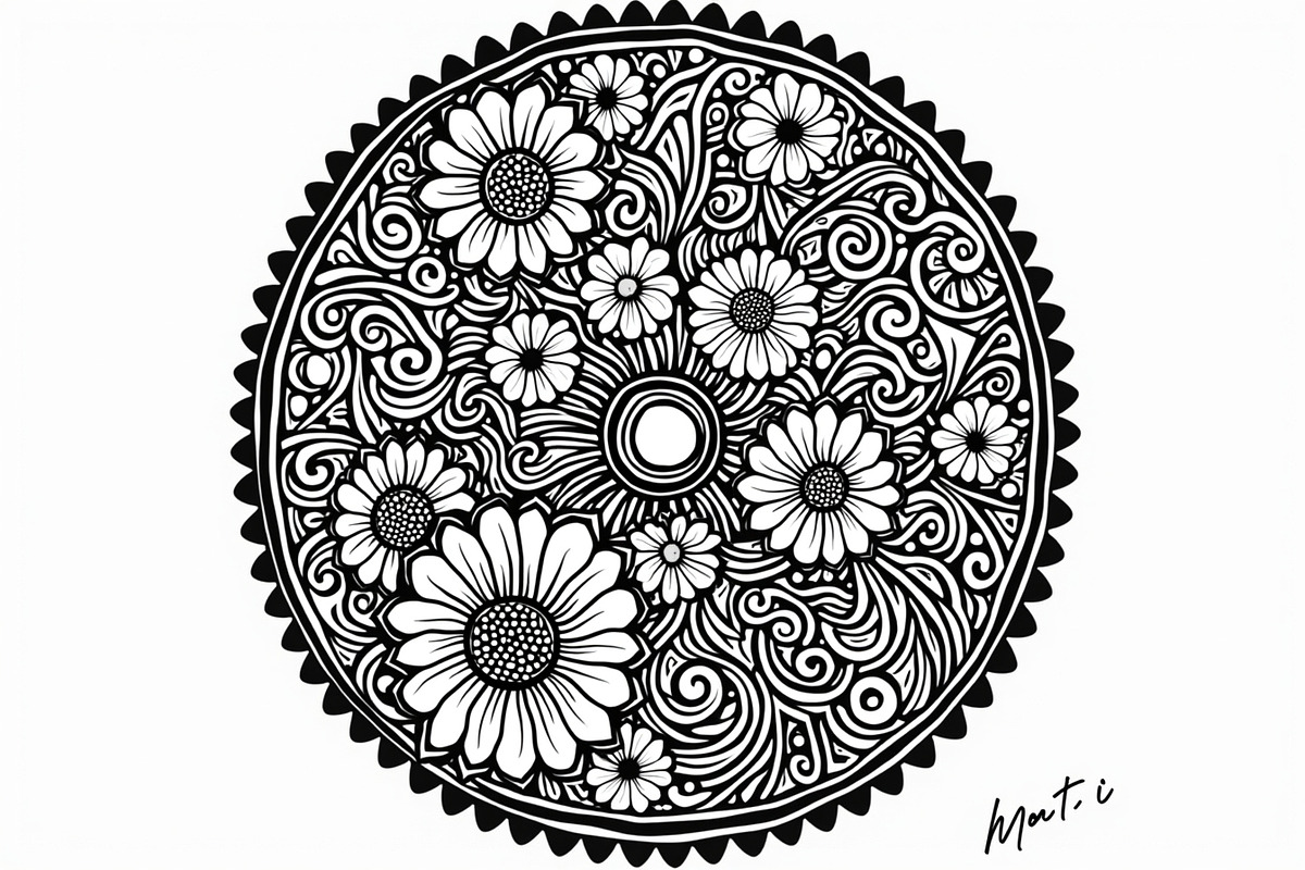 Beautiful Floral Mandala Clipart, an Illustration by hafijul (Photo 8 of 9)