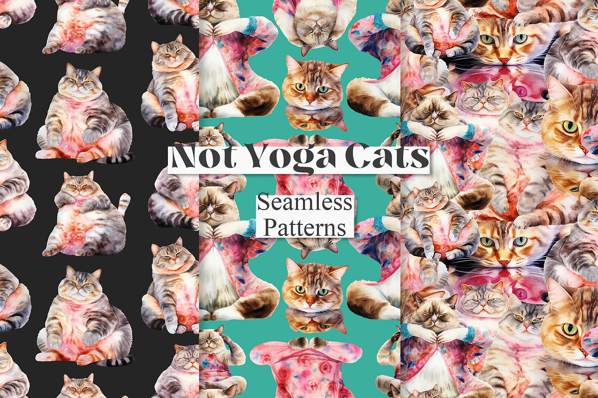 Not Yoga Cats, an Animal Illustration by TheCuteShop (Photo 13 of 17)