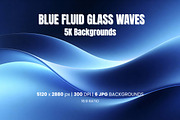 Blue Fluid Glass Waves 5K Wallpapers, a Wallpaper Graphic by Pulsecolor (Thumbnail 1 of 4)