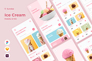 Sunday - Ice Cream Mobile App, an UI Kit Template by twinstd (Thumbnail 1 of 4)