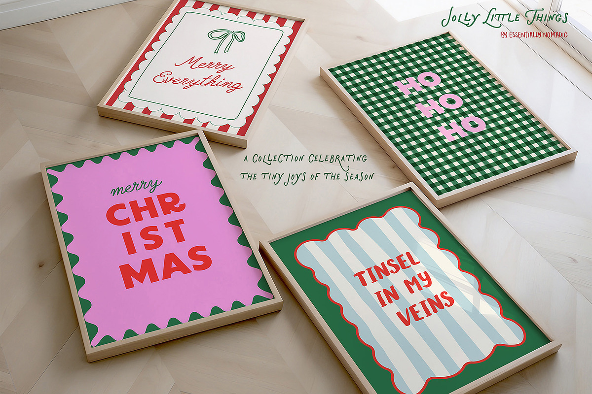 Fun Quirky Christmas Posters, a Background Graphic by Essentially Nomadic (Photo 7 of 12)