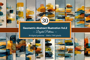 Geometric Abstract Illustration 2, a Decorative Illustration by Housui Patterns