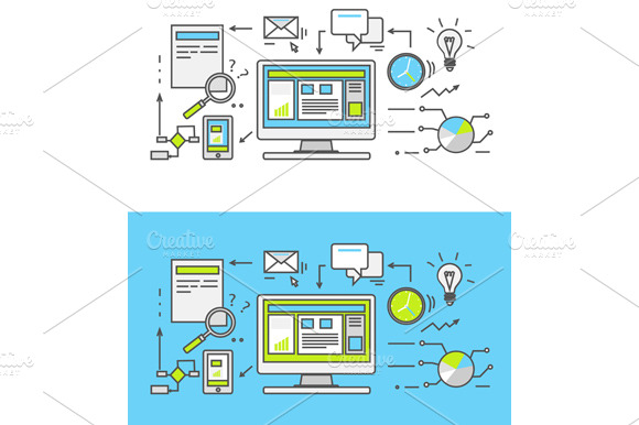 Thin Line Seo Icons