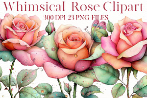Whimsical rose Clipart, an Illustration by Designworld
