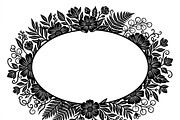 50 Elegant Floral Oval Mirror Frame, a Decorative Illustration by Amazin_art (Thumbnail 13 of 26)
