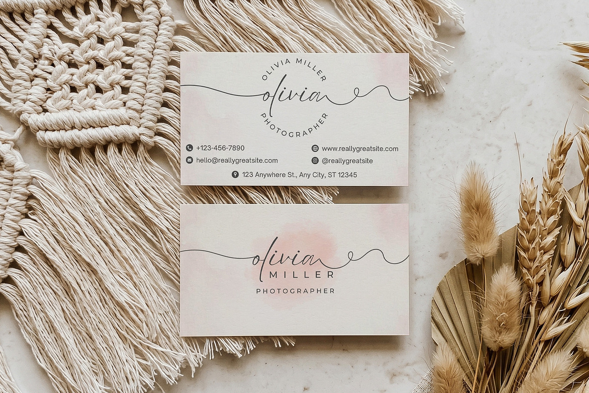 Photographer Business Card Canva, a Business Card Template by Arslan (Photo 2 of 6)