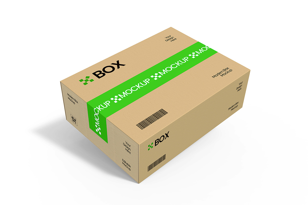 Floating Packaging Box Mockup