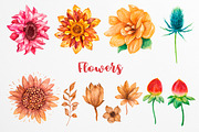 Fall collection. Watercolor., a Decorative Illustration by AlexGreenArt (Thumbnail 4 of 11)