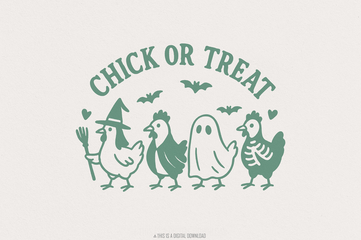 Chick Or Treat PNG, Funny Halloween, an Illustration by SharpMarketplace (Photo 1 of 9)