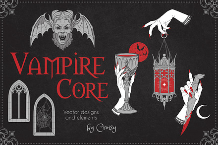 Vampire Core Vector Collection, a Decorative Illustration by Croisy