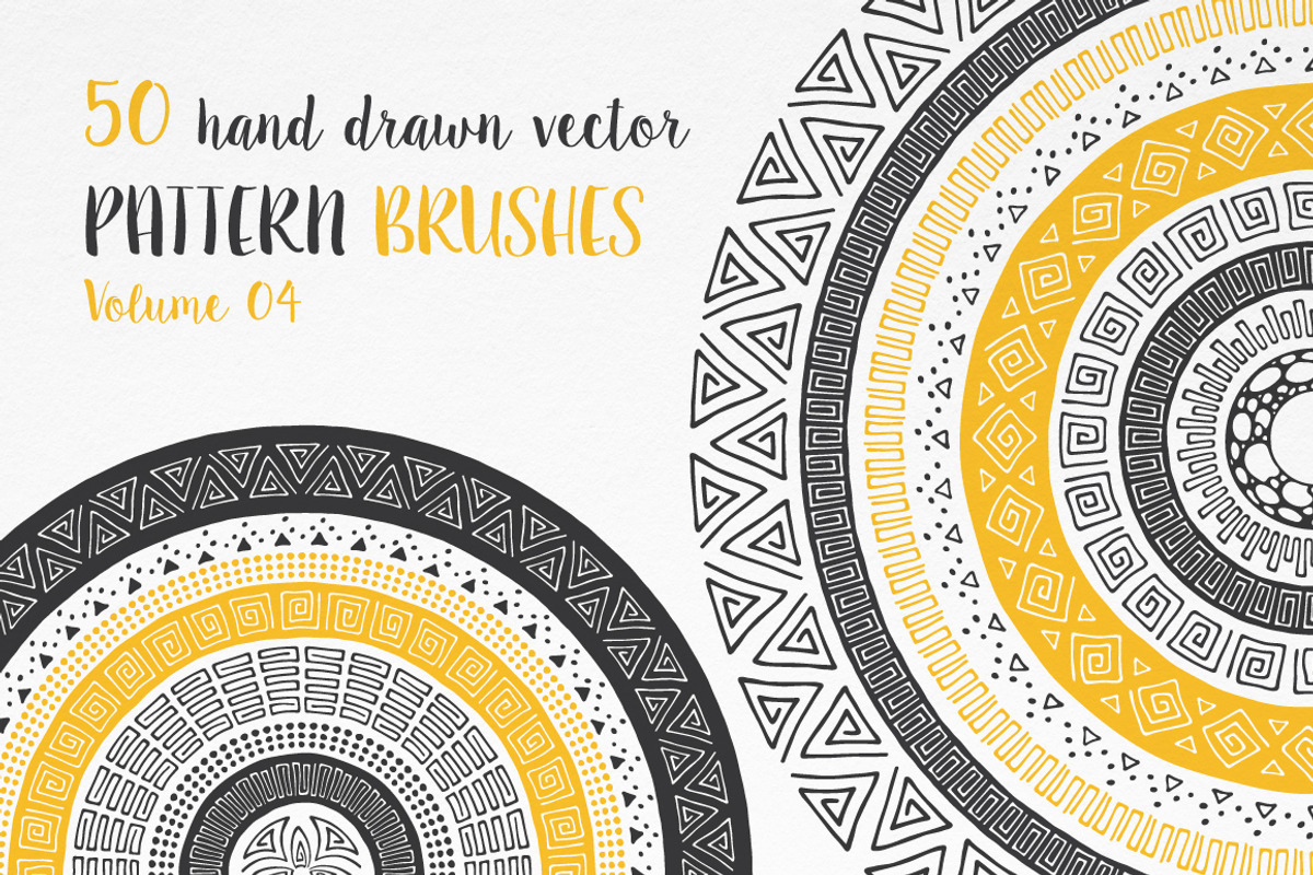 Hand Drawn Pattern Brushes Vol. 04