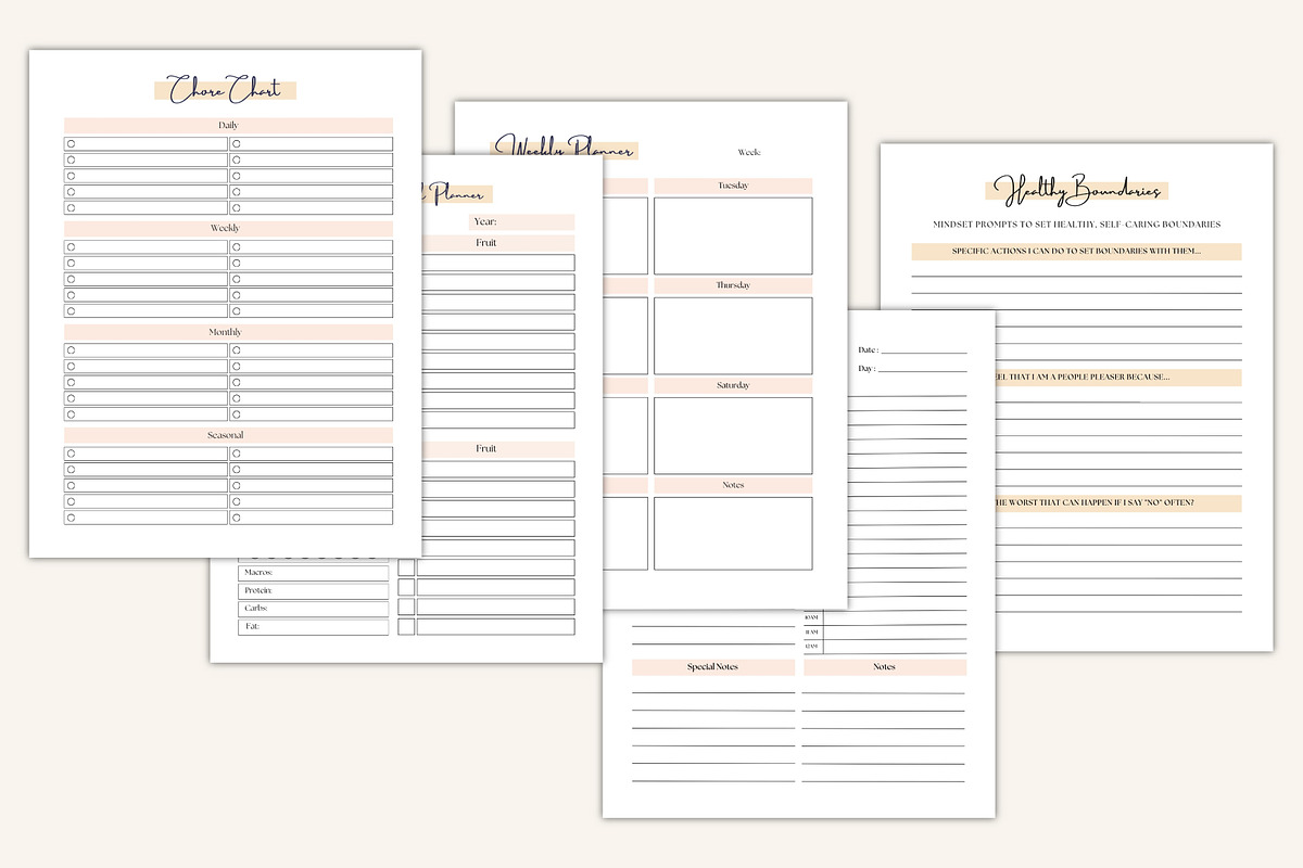 Intentional Life Strategy Journal, a Stationery Template by Designmela01 (Photo 3 of 10)