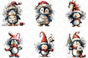 Quirky Christmas Penguin Clipart, an Illustration by Black Bird Studio (Thumbnail 3 of 6)