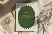 White and Green Wedding Card, an Invitation Template by Filip Studio (Thumbnail 2 of 2)