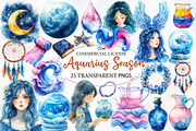 Aquarius Season Clipart, an Illustration by Designworld (Thumbnail 1 of 9)