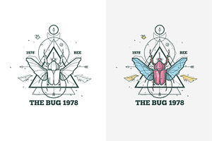 Vintage insect bug illustration