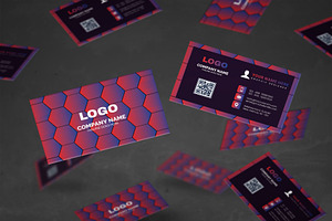 Modern Hexagon Business Card Design